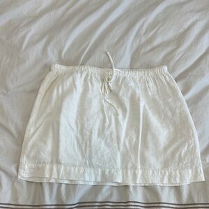 Princess Polly Linen White Skirt